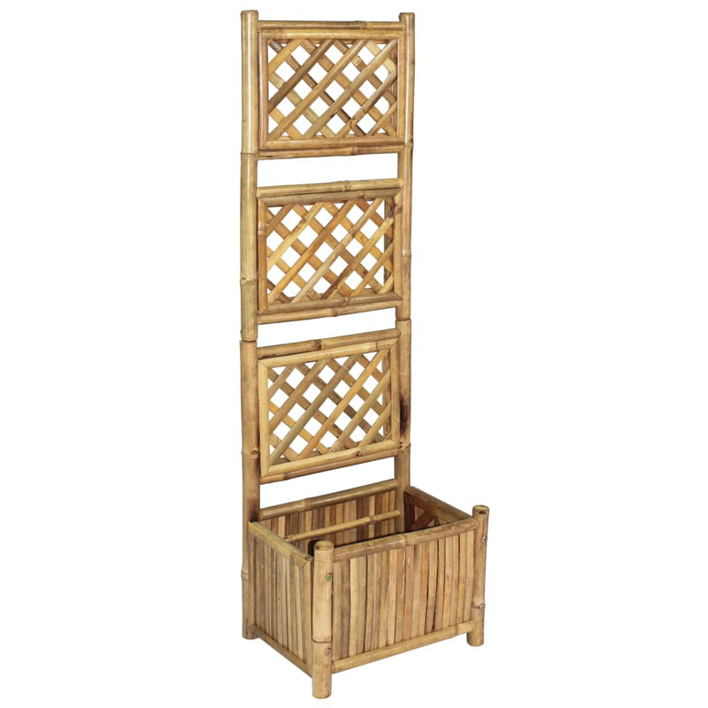 Load image into Gallery viewer, Vidaxl plantenbak verhoogd met rek 40 cm bamboe
