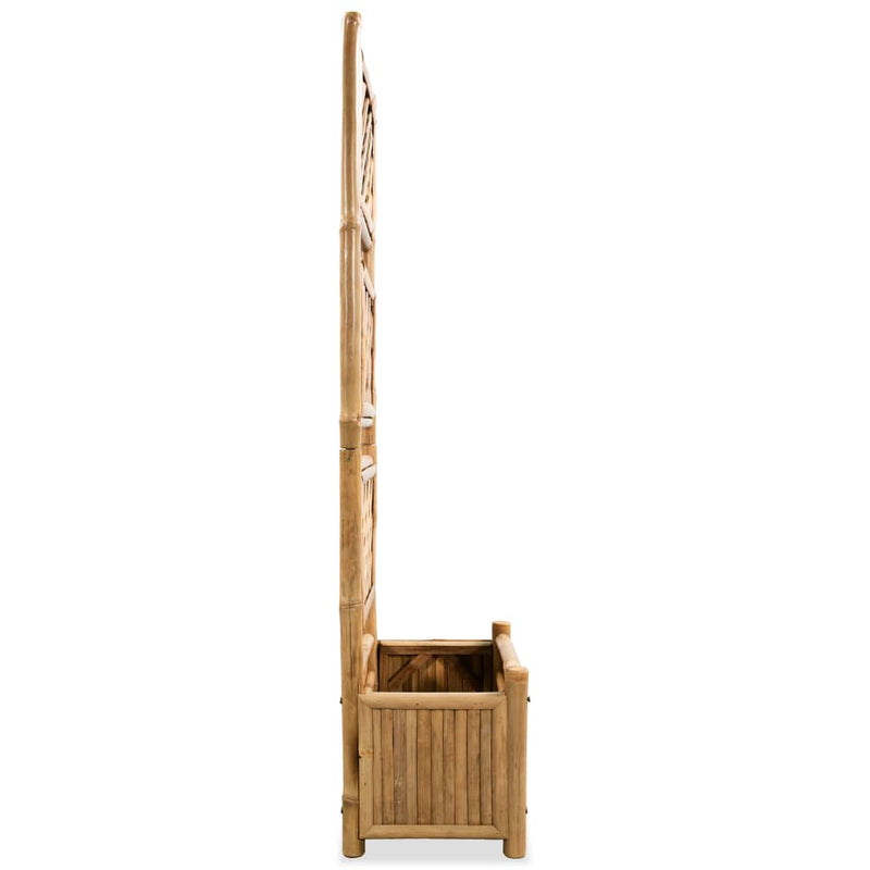Load image into Gallery viewer, Vidaxl plantenbak verhoogd met rek 40 cm bamboe