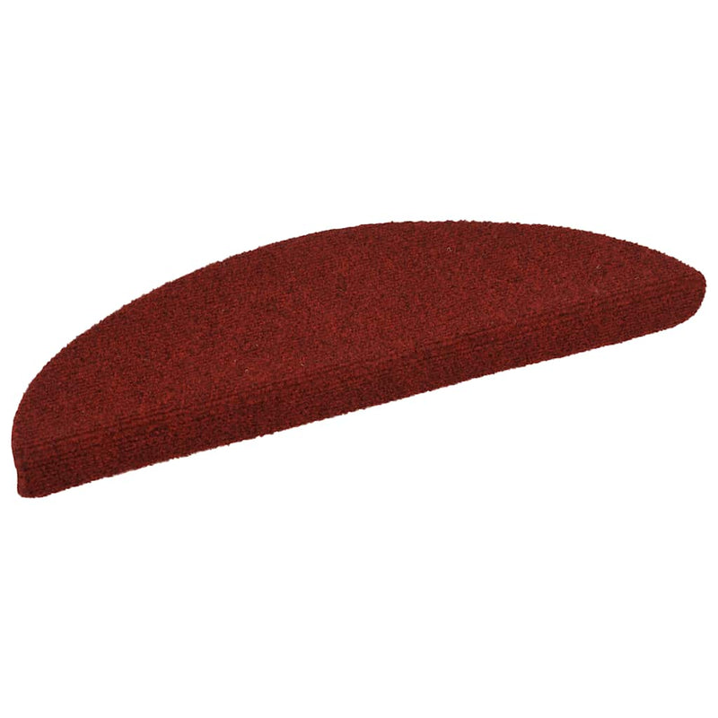 Load image into Gallery viewer, Vidaxl trapmatten zelfklevend 15 stuks 56x17x3 cm bordeaux rood halfrond