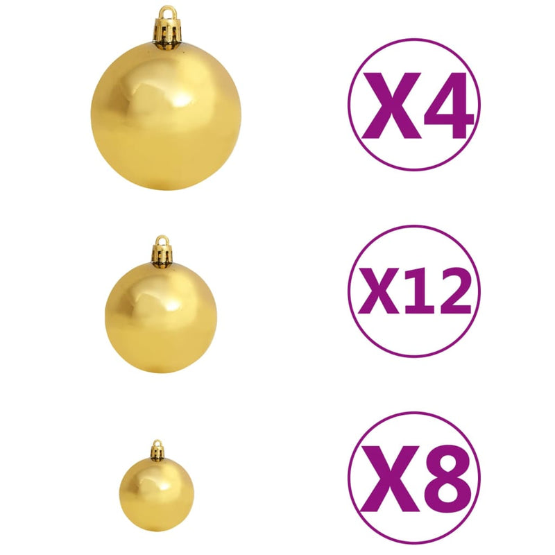 Load image into Gallery viewer, Vidaxl 100-delige kerstballenset 3 4 6 cm bruin bronskleur goudkleurig