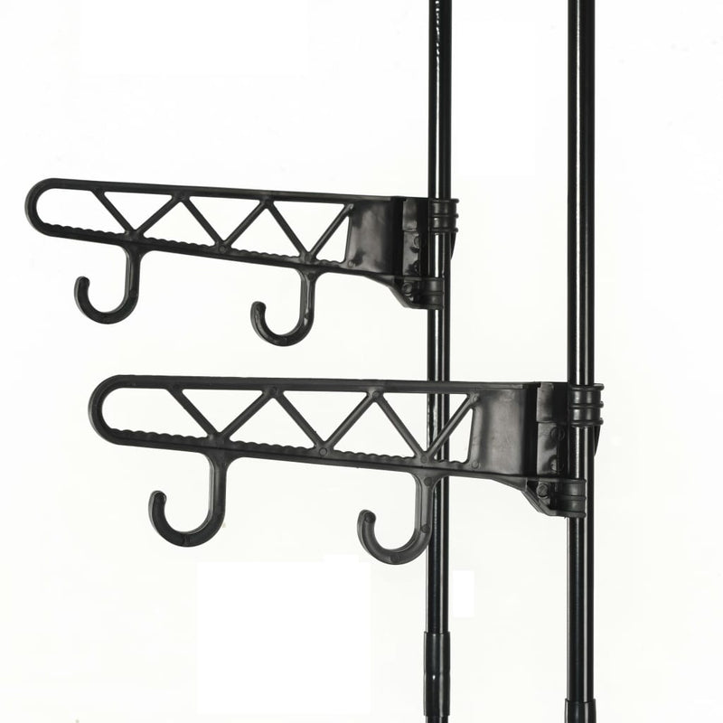 Load image into Gallery viewer, Vidaxl kledingrek 55x28,5x175 cm staal en ongeweven stof zwart