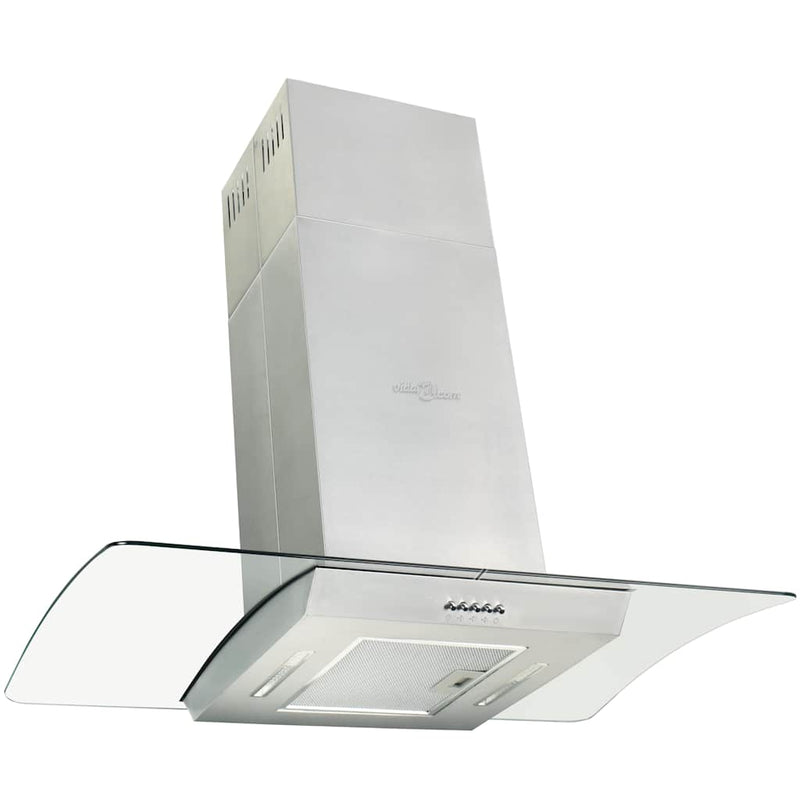 ギャラリービューアに画像をロードする, Vidaxl eilandafzuigkap 756 m³ u led 90 cm roestvrij staal