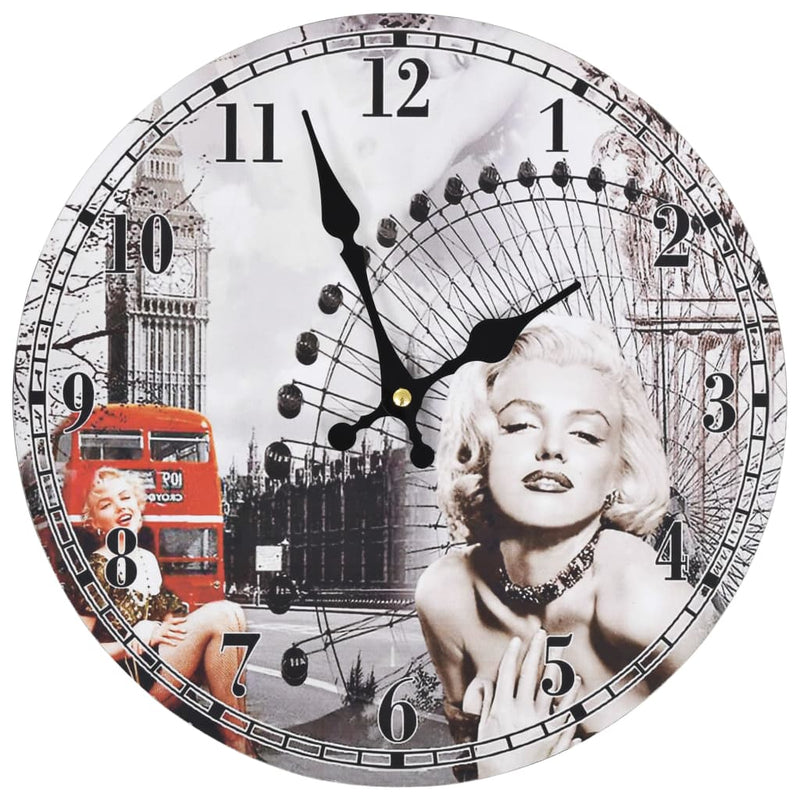 Load image into Gallery viewer, Vidaxl wandklok vintage stijl marilyn monroe 30 cm