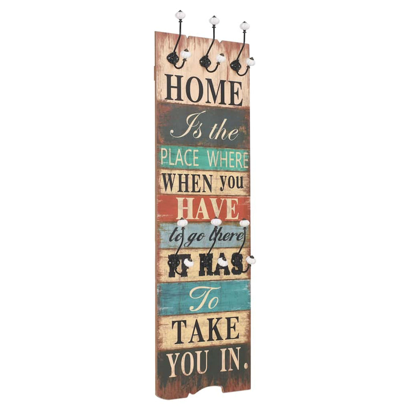 Load image into Gallery viewer, Vidaxl wandkapstok met 6 haken home is 120x40 cm