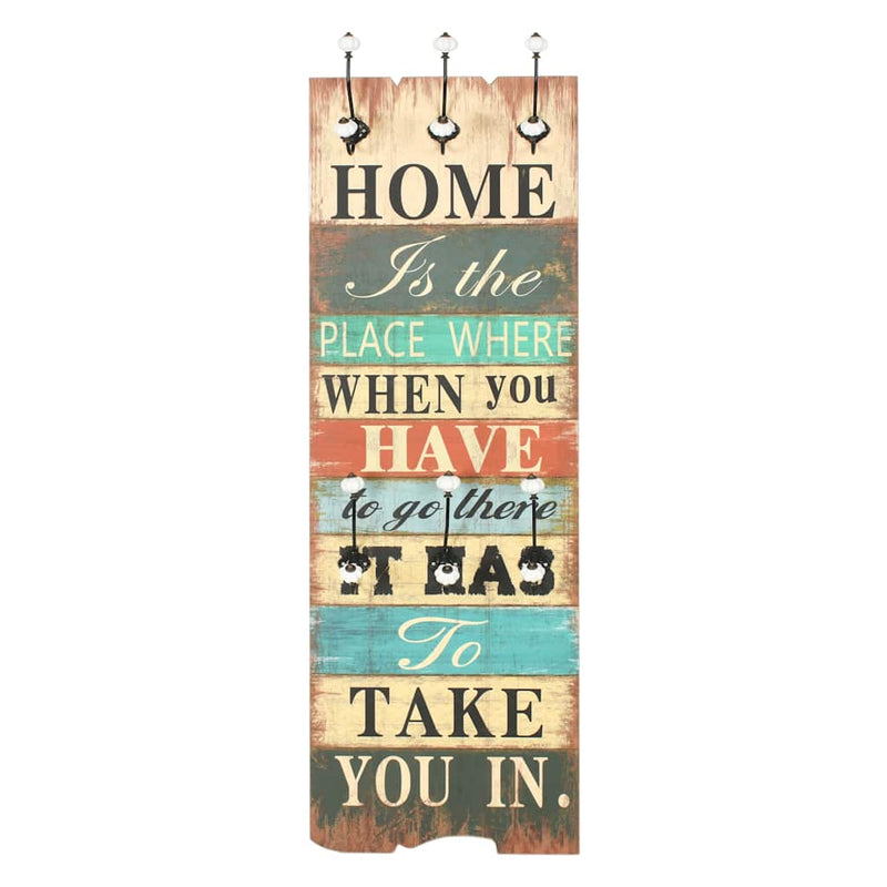Load image into Gallery viewer, Vidaxl wandkapstok met 6 haken home is 120x40 cm
