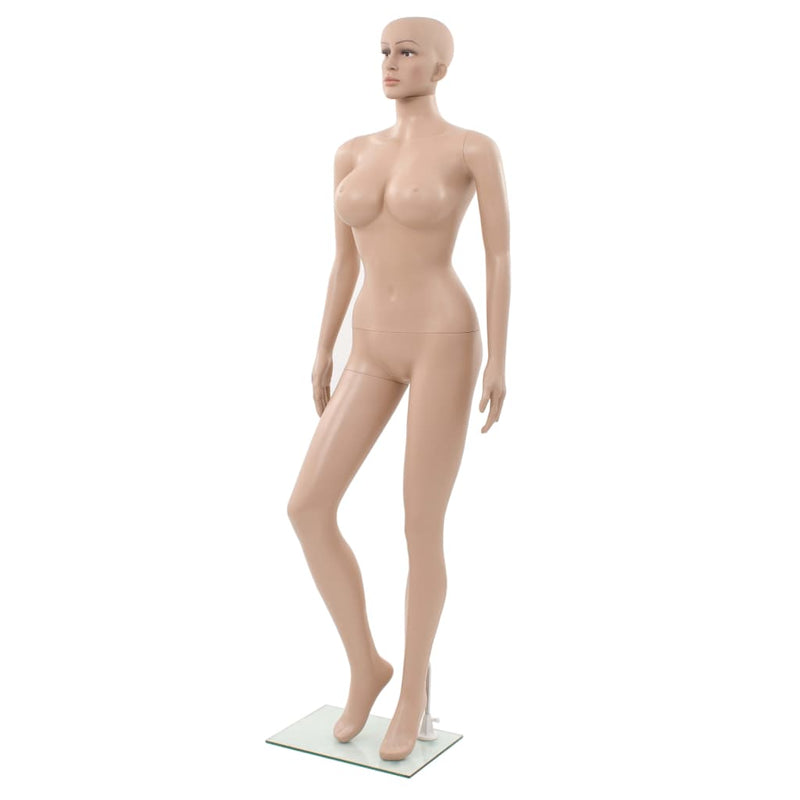 Load image into Gallery viewer, Vidaxl etalagepop sexy vrouw met glazen voet 180 cm beige