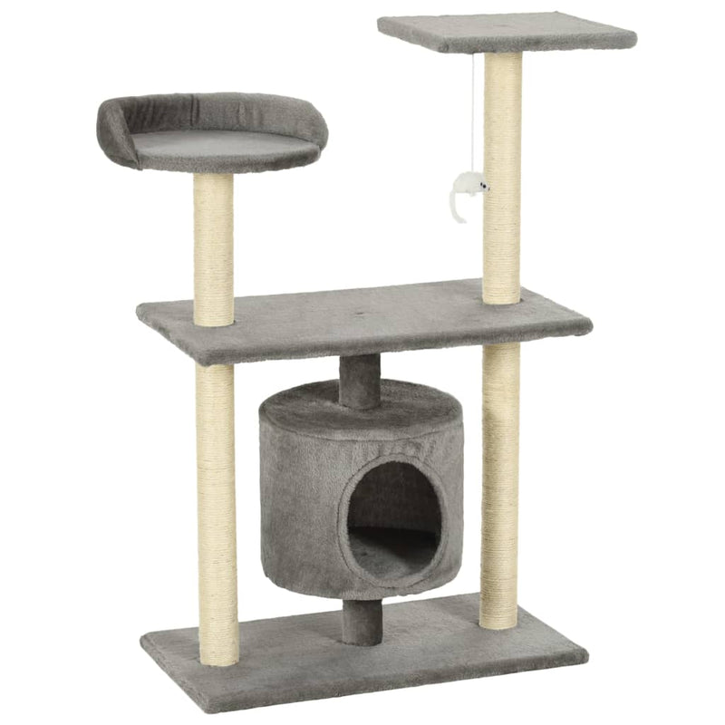 Load image into Gallery viewer, Vidaxl kattenkrabpaal met sisal krabpalen 95 cm grijs