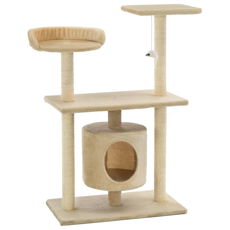 Load image into Gallery viewer, Vidaxl kattenkrabpaal met sisal krabpalen 95 cm beige