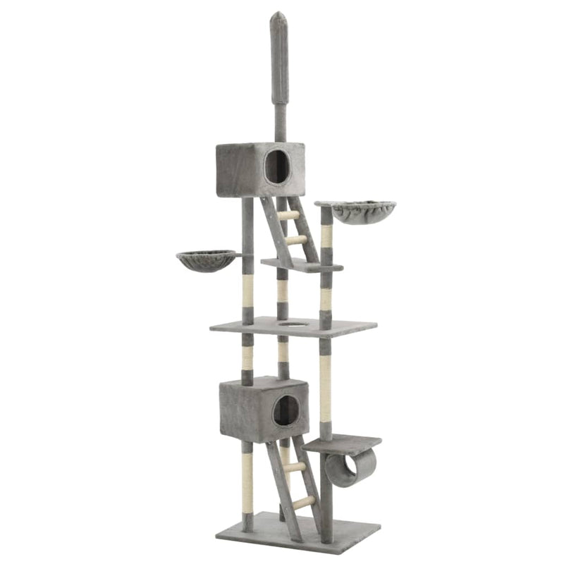 Load image into Gallery viewer, Vidaxl kattenkrabpaal met sisal krabpalen 230-260 cm grijs