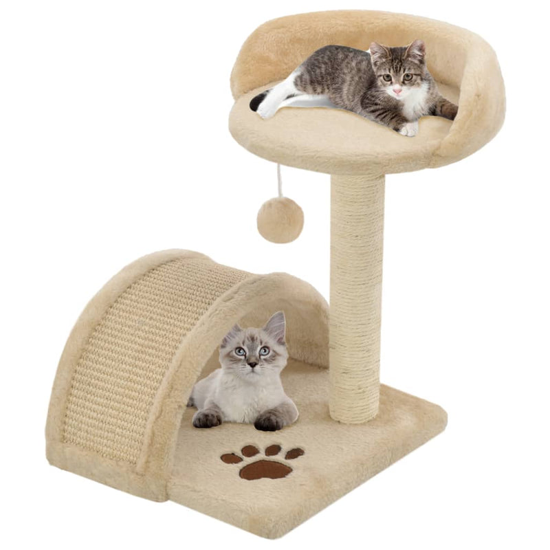 Load image into Gallery viewer, Vidaxl kattenkrabpaal met sisal krabpaal 40 cm beige en bruin