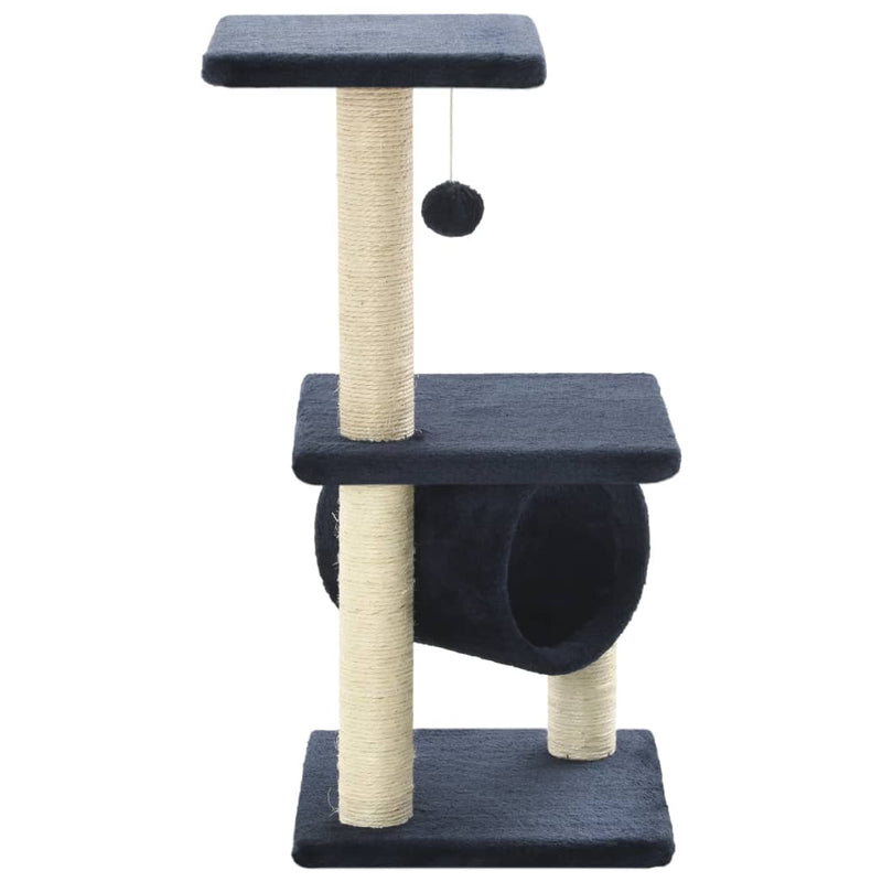 Load image into Gallery viewer, Vidaxl kattenkrabpaal met sisal krabpalen 65 cm donkerblauw