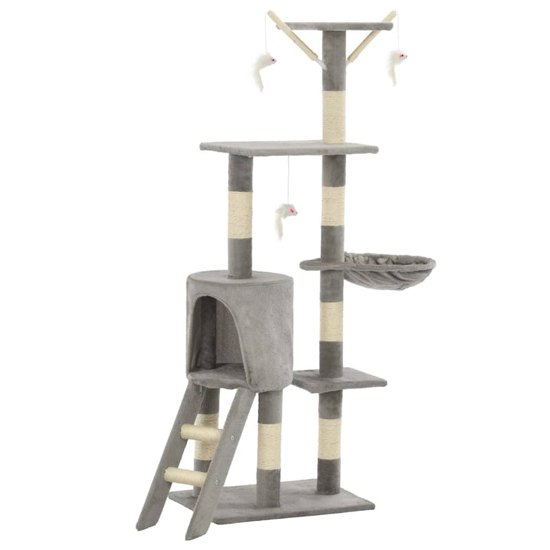 Load image into Gallery viewer, Vidaxl kattenkrabpaal met sisal krabpalen 138 cm grijs