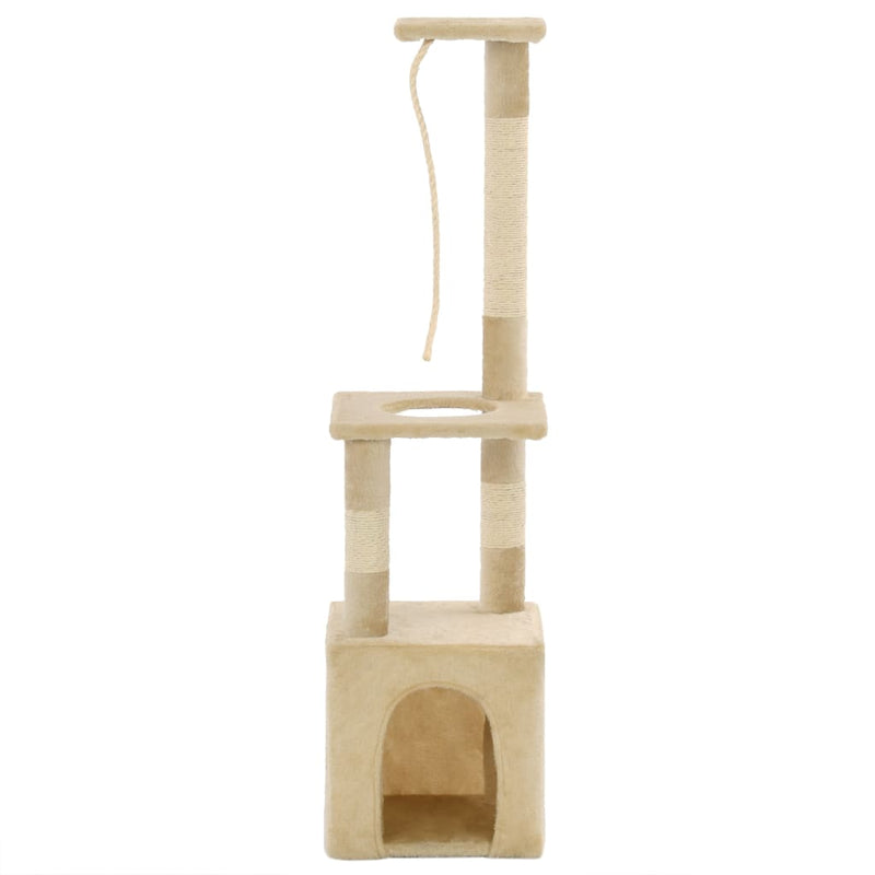 Load image into Gallery viewer, Vidaxl kattenkrabpaal met sisal krabpalen 109 cm beige
