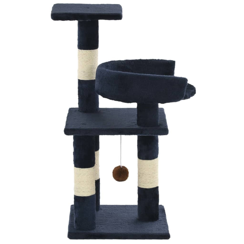 Load image into Gallery viewer, Vidaxl kattenkrabpaal met sisal krabpalen 65 cm blauw