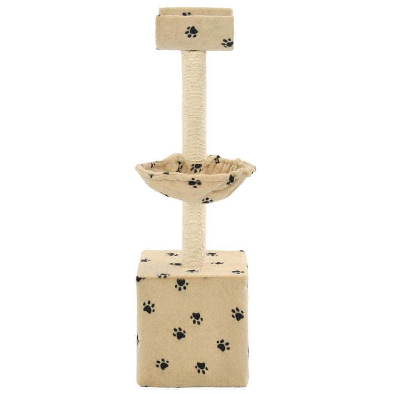 ギャラリービューアに画像をロードする, Vidaxl kattenkrabpaal met sisal krabpalen 105 cm pootafdrukken beige