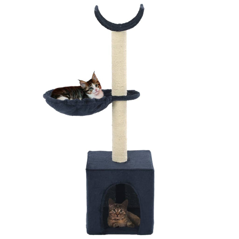 Load image into Gallery viewer, Vidaxl kattenkrabpaal met sisal krabpalen 105 cm blauw