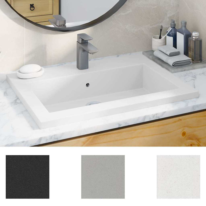 Load image into Gallery viewer, Vidaxl wasbak 600x450x120 mm graniet wit