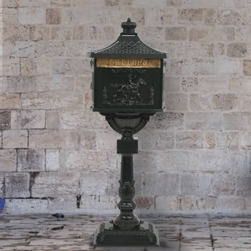 Load image into Gallery viewer, Vidaxl staande brievenbus vintage stijl roestbestendig aluminium groen