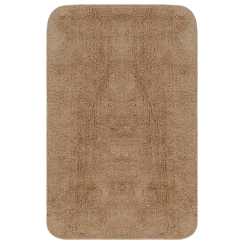 Load image into Gallery viewer, Vidaxl badmattenset stof beige 2-delig