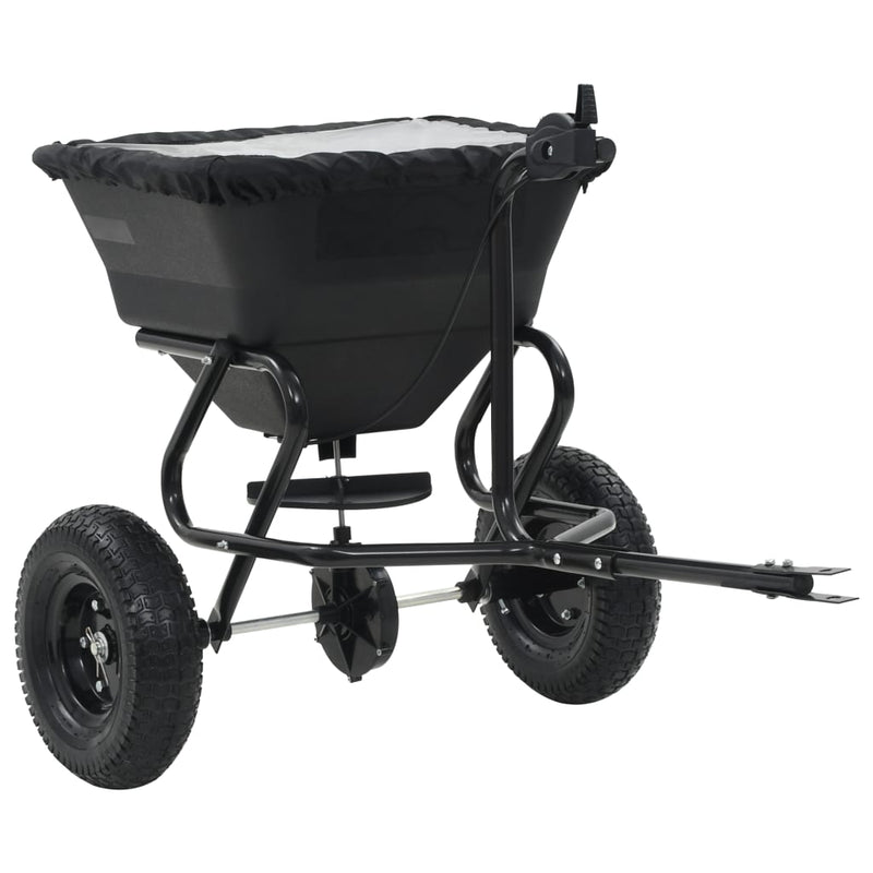 Cargue la imagen en el visor de la galería, Vidaxl strooiwagen sleepmodel 45 l 125x74x79 cm pvc en staal