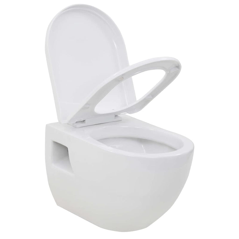 Load image into Gallery viewer, Vidaxl wandtoilet keramiek wit