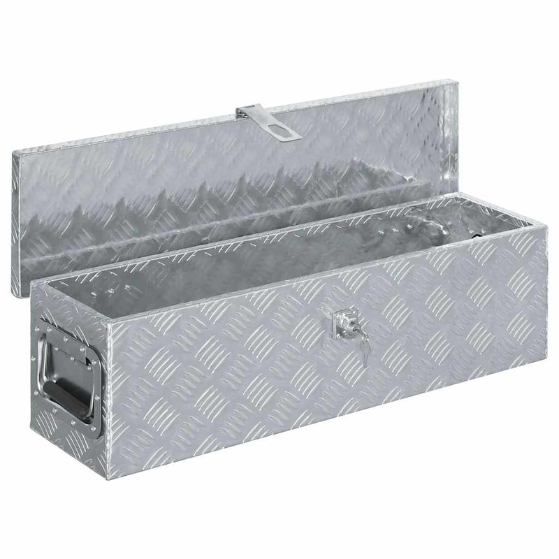 Load image into Gallery viewer, Vidaxl aluminium kist 80,5x22x22 cm zilverkleurig