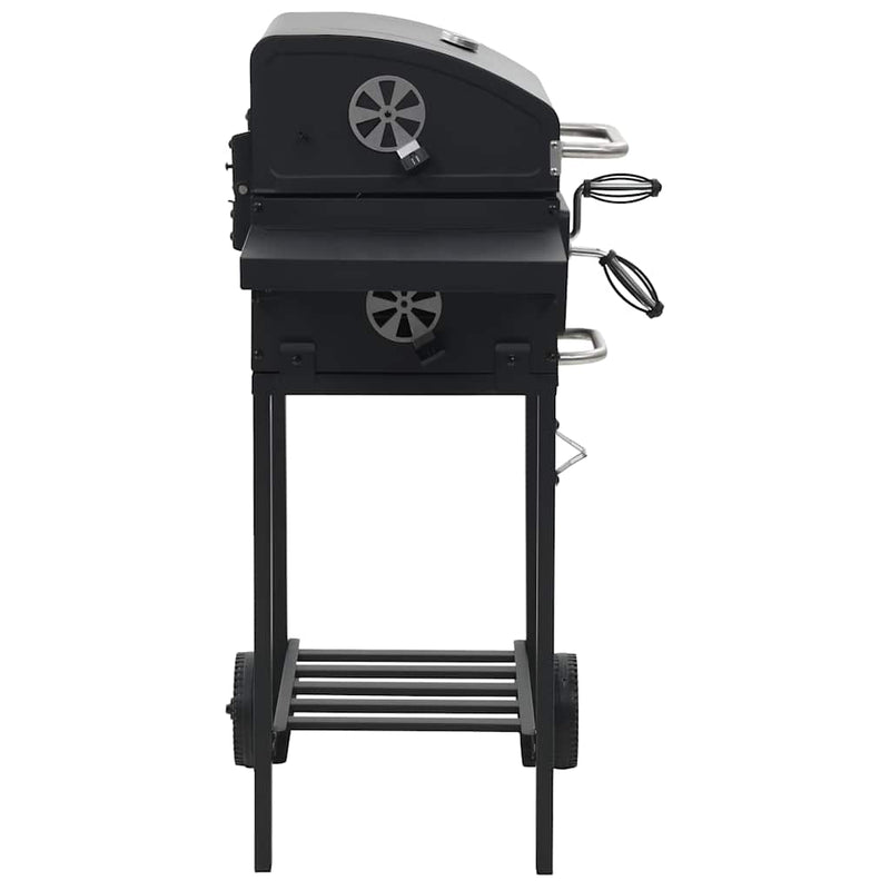 Load image into Gallery viewer, Vidaxl houtskoolbarbecue met onderplank zwart