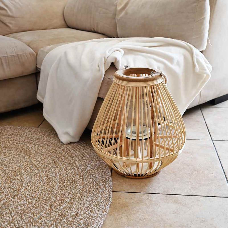Load image into Gallery viewer, Vidaxl lantaarnhouder hangend wicker naturel