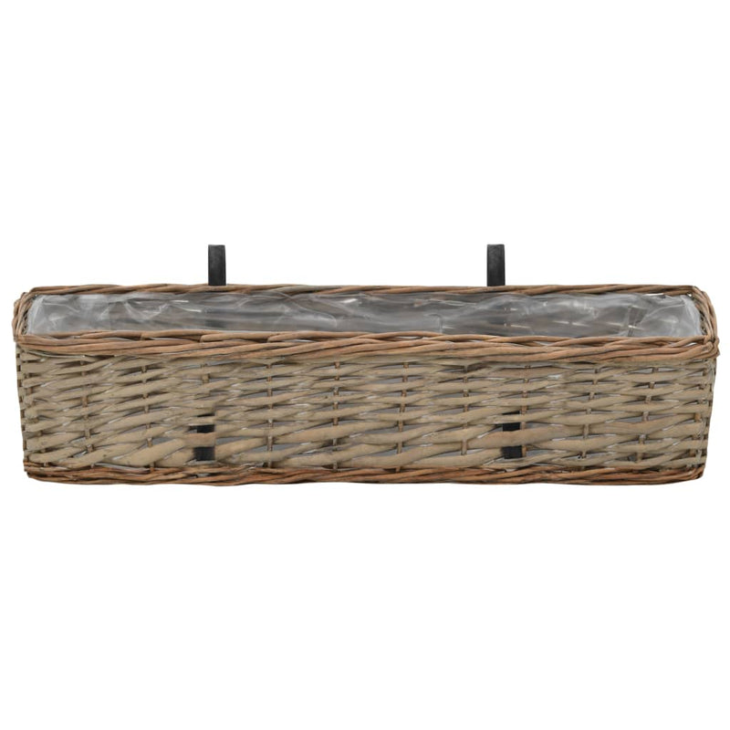 Load image into Gallery viewer, Vidaxl balkonbakken 2 st 60 cm wicker met pe-voering