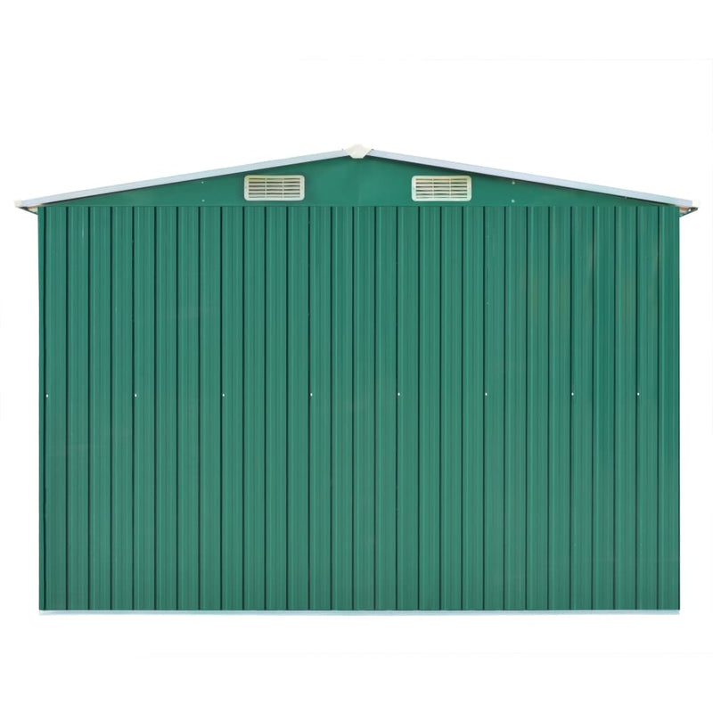 Load image into Gallery viewer, VidaXL Tuinschuur 257x298x178 cm metaal groen