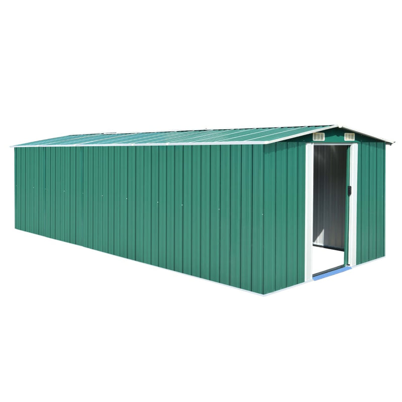 Load image into Gallery viewer, VidaXL Tuinschuur 257x580x181 cm metaal groen