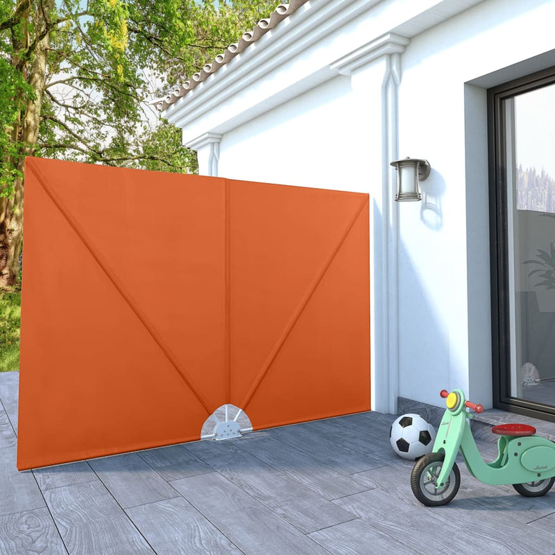 Laden Sie das Bild in Galerie -Viewer, Vidaxl terrasscherm inklapbaar 240x160 cm terracottakleurig