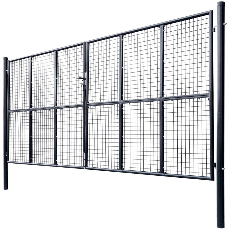 Load image into Gallery viewer, VidaXL Gaaspoort 400x175 cm gegalvaniseerd staal grijs