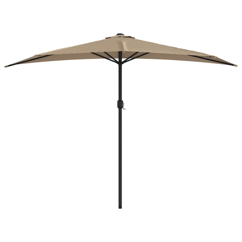 Load image into Gallery viewer, Vidaxl balkonparasol half met aluminium paal 300x155 cm taupe