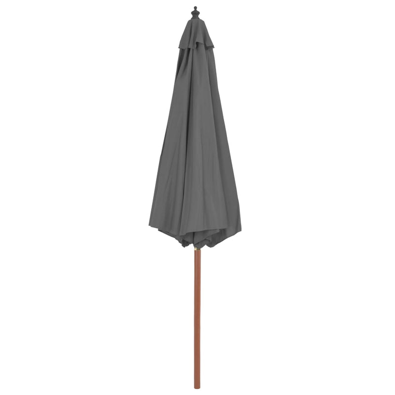 Load image into Gallery viewer, Vidaxl parasol met houten paal 300 cm antraciet