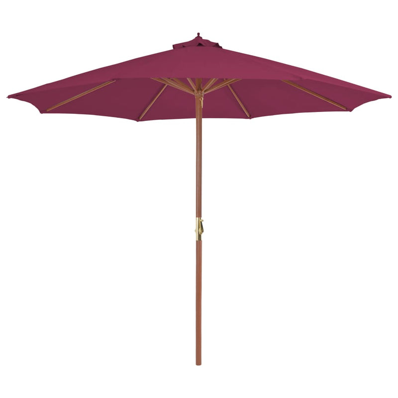 Load image into Gallery viewer, Vidaxl parasol met houten paal 300 cm bordeauxrood