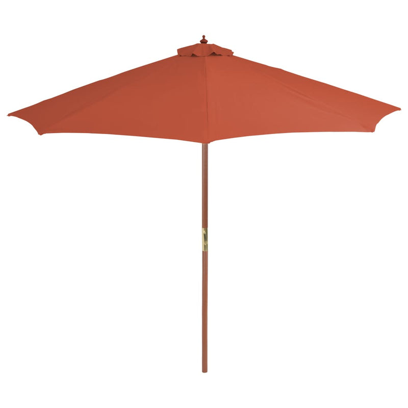 Load image into Gallery viewer, Vidaxl parasol met houten paal 300 cm terracotta