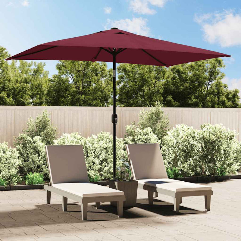Load image into Gallery viewer, Vidaxl parasol met metalen paal 300x200 cm bordeauxrood