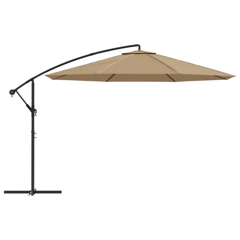 Load image into Gallery viewer, VidaXL Zweefparasol met aluminium paal 350 cm taupe