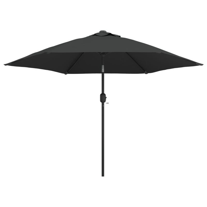 Load image into Gallery viewer, Vidaxl parasol met led-verlichting en stalen paal 300 cm antraciet