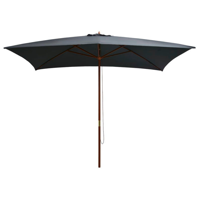 Load image into Gallery viewer, Vidaxl parasol met houten paal 200x300 cm antraciet