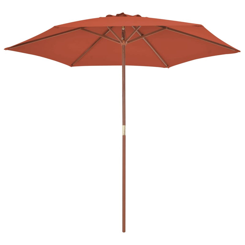 Load image into Gallery viewer, Vidaxl parasol met houten paal 270 cm terracotta