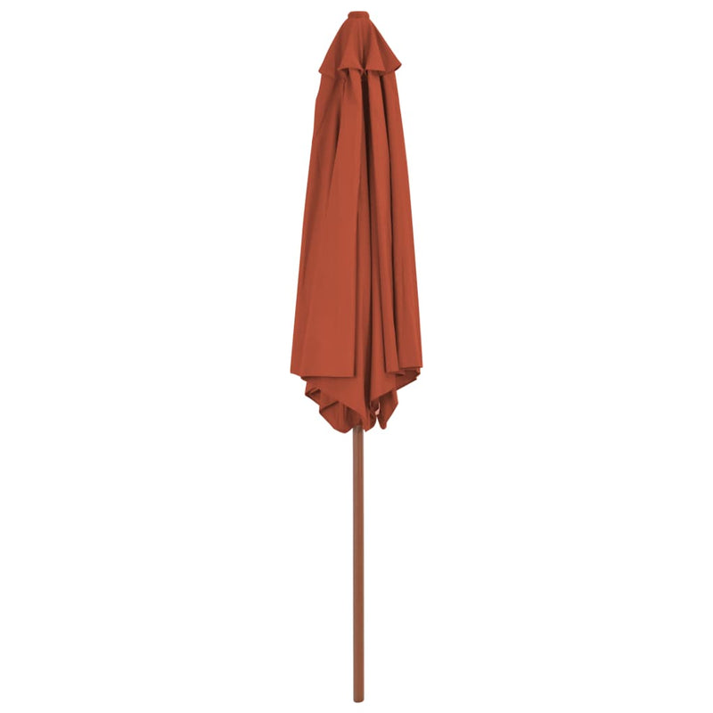 Load image into Gallery viewer, Vidaxl parasol met houten paal 270 cm terracotta