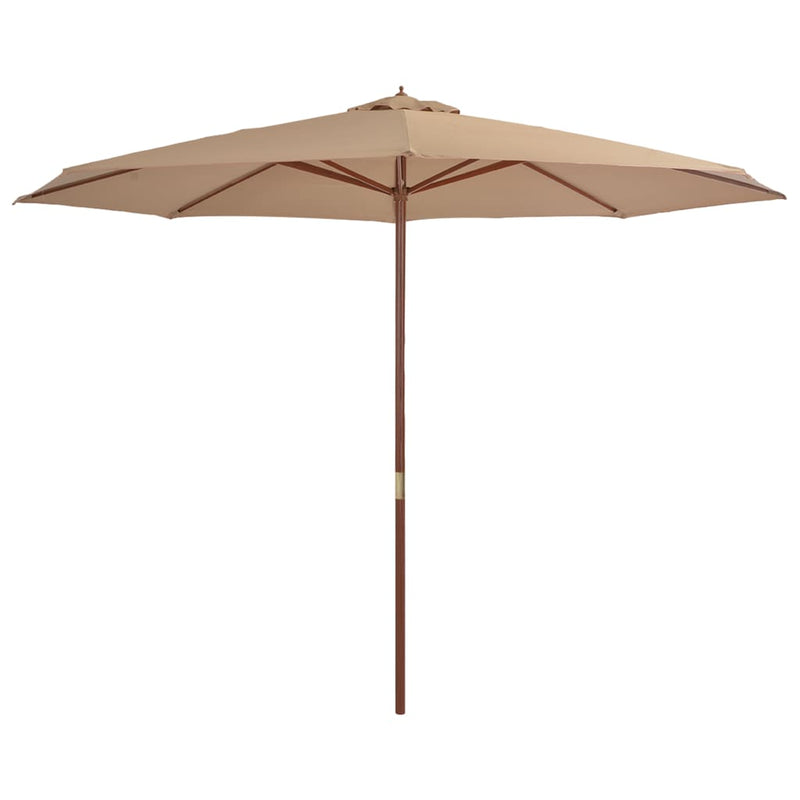 Load image into Gallery viewer, Vidaxl parasol met houten paal 350 cm taupe