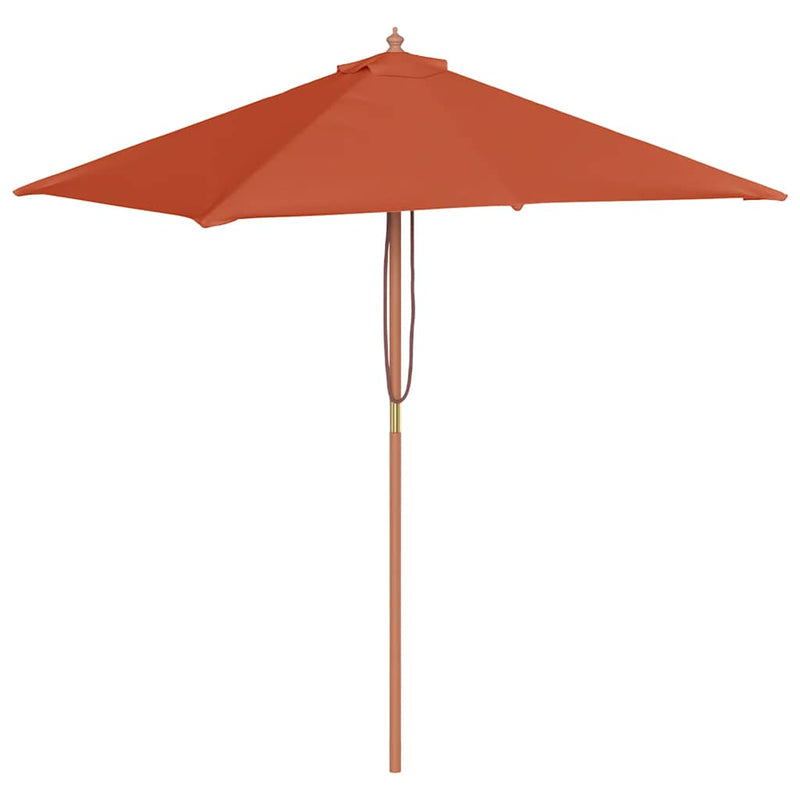 Load image into Gallery viewer, VidaXL Parasol met houten paal 150x200 cm terracottakleurig