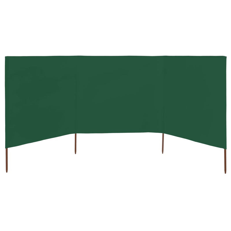Load image into Gallery viewer, Vidaxl windscherm 3-panelen 400x120 cm stof groen