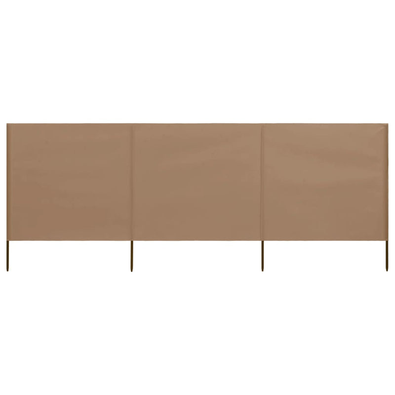 Load image into Gallery viewer, Vidaxl windscherm 3-panelen 400x120 cm stof taupe