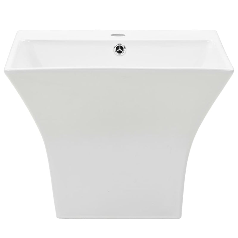 Load image into Gallery viewer, Vidaxl wasbak wandgemonteerd 500x450x410 mm keramiek wit
