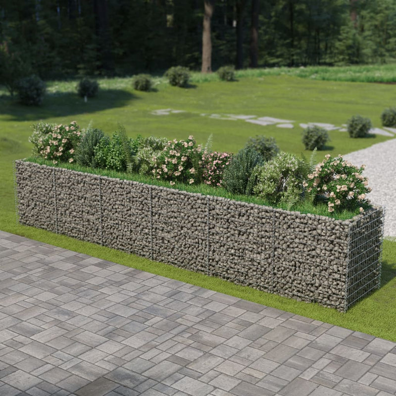 Load image into Gallery viewer, VidaXL Gabion plantenbak verhoogd 540x90x100 cm gegalvaniseerd staal