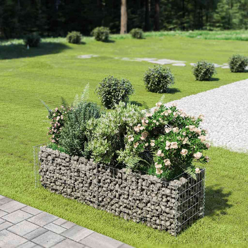 Load image into Gallery viewer, Vidaxl gabion plantenbak verhoogd 180x50x50 cm gegalvaniseerd staal